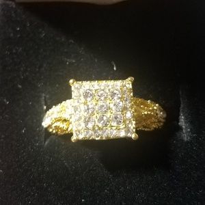 Gold plated lattice ring